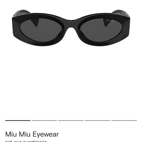 Miu Miu Black Oval Sunglasses main image 4